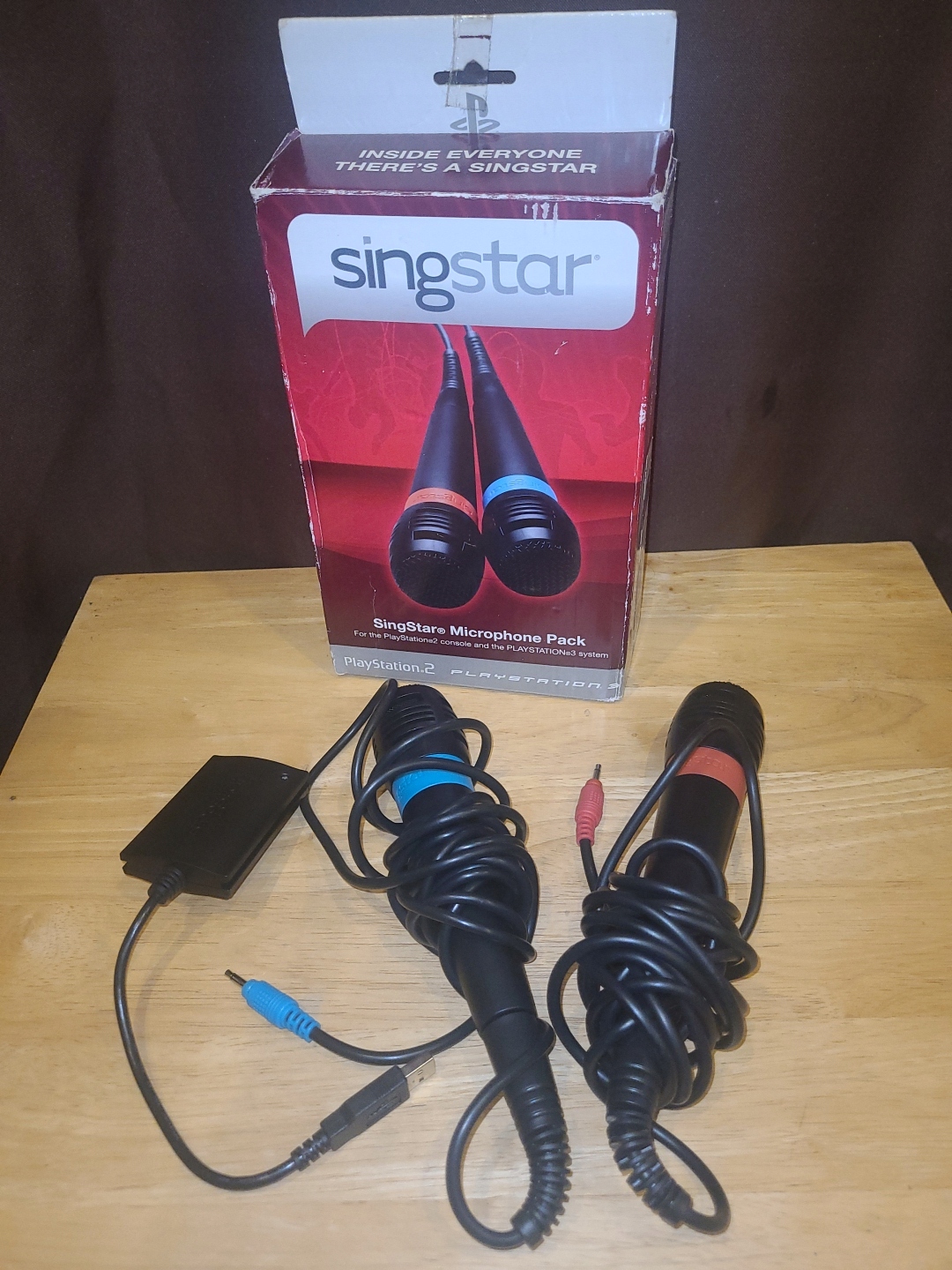 OFICJALNE MIKROFONY MIKROFON SINGSTAR PS2 - BOX
