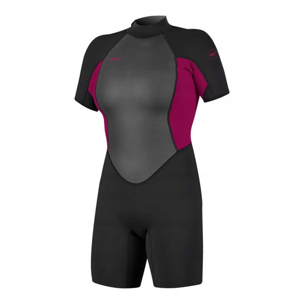 Pianka ONeill Wms Reactor-2 2mm Back Zip S/s Spring Black Pink 2026 L