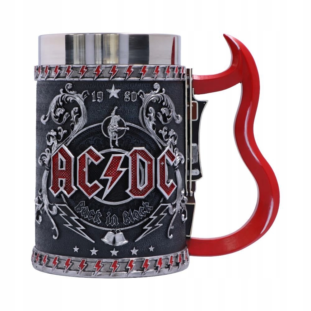 Ac/dc Officially licencovaný Acdc Back in Black Tankard pivní sklenice Anglie Originál