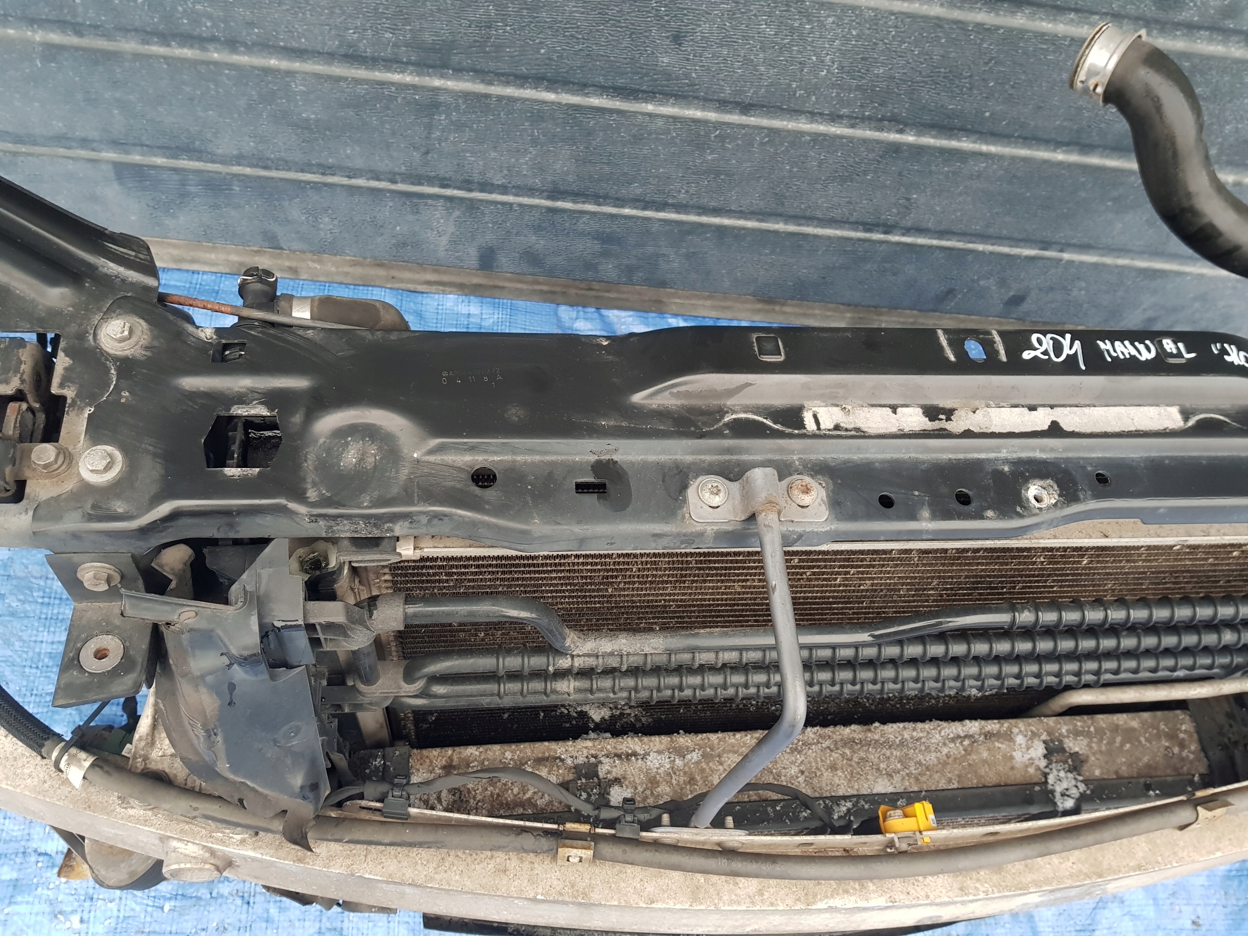 support panel for radiators radiator MERCEDES W204 2.2 CDI 651 MANUAL