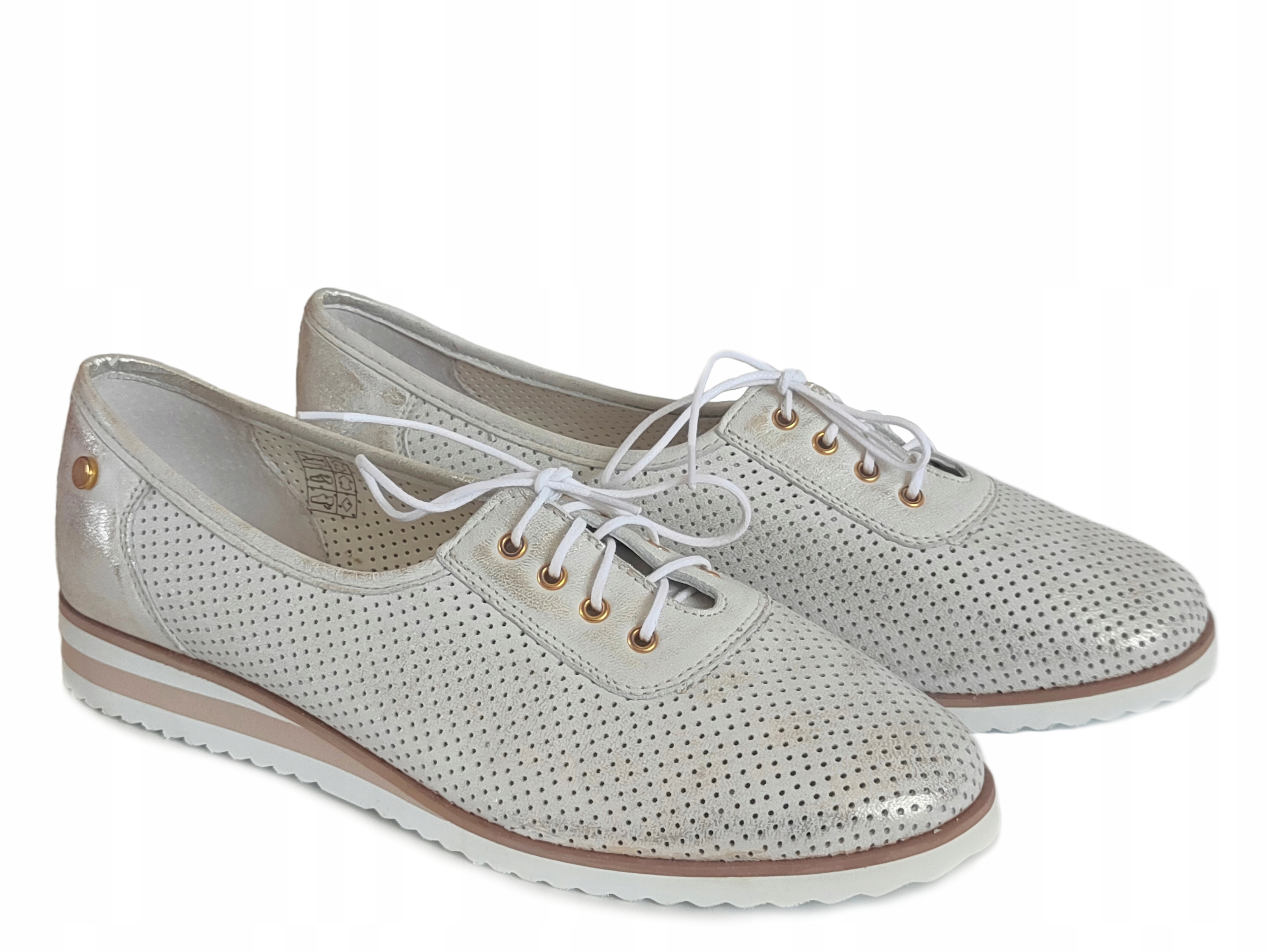 Ivbut 163 polobotky Polské zlaté 38 Kůže Nat