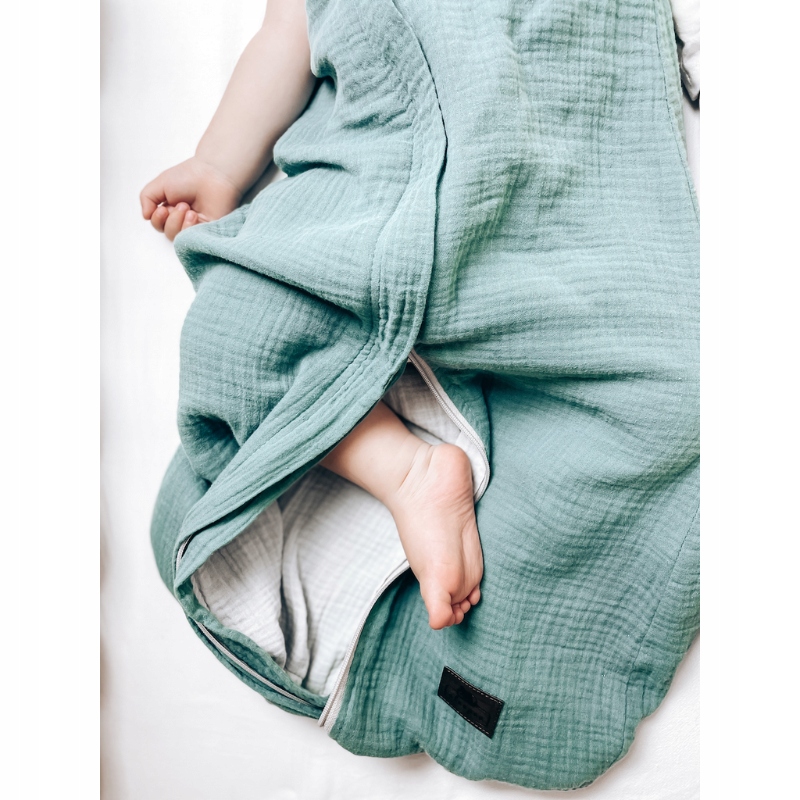 Dwustronny Śpiworek Muślinowy (0-4m) Rose - Sleepee Szerokość produktu 39 cm