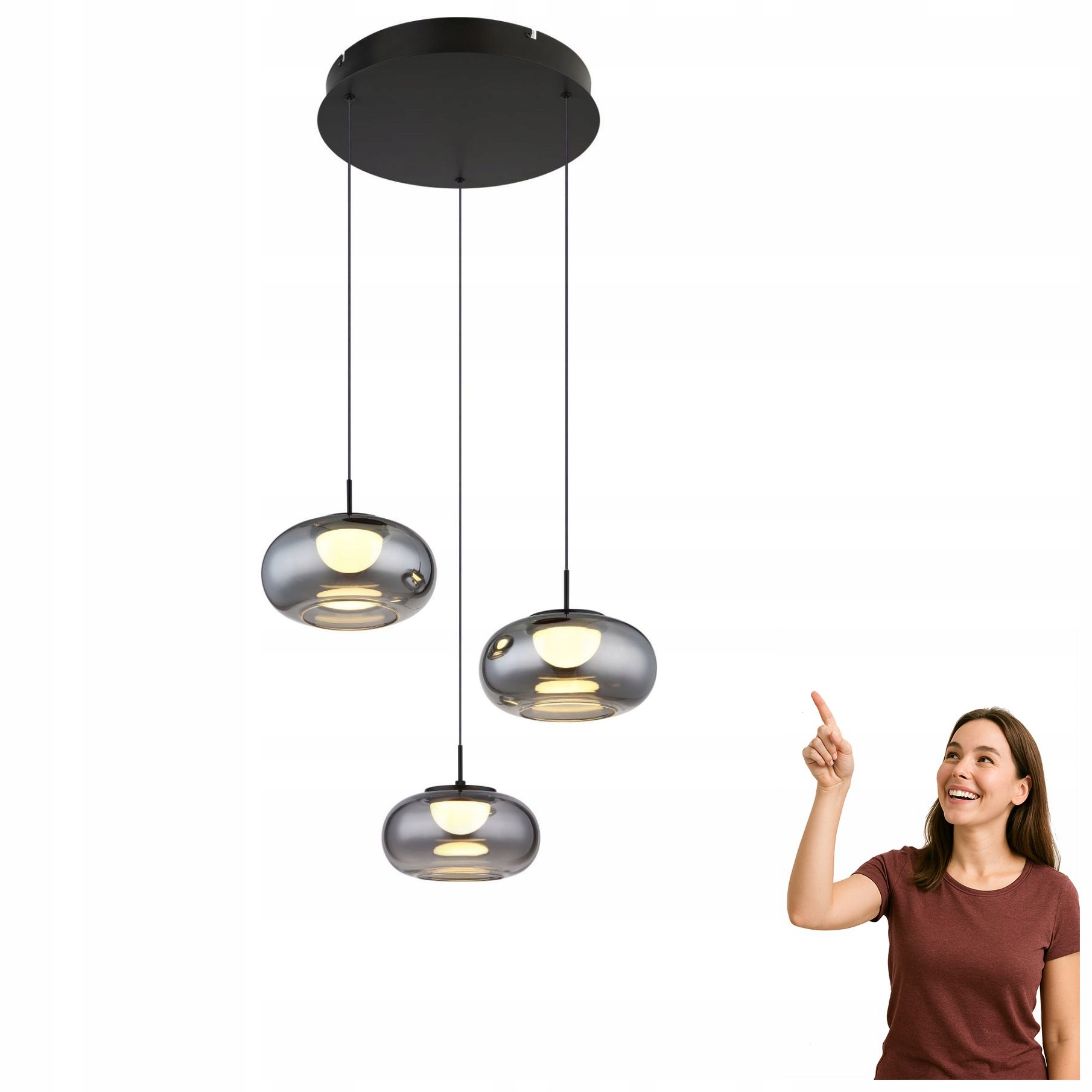 Led závěsné svítidlo 18W Quintara 15744-3H Globo