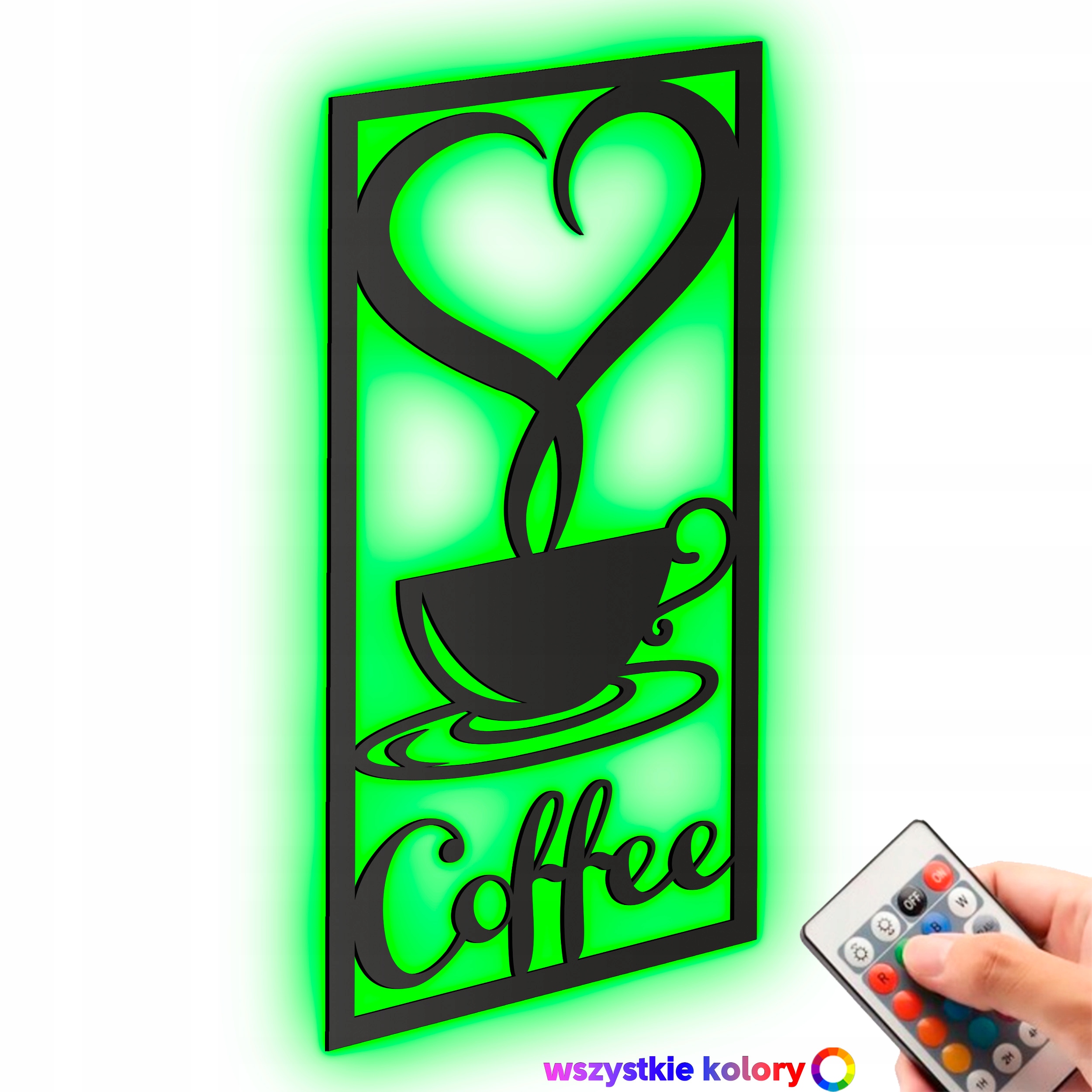 Dřevěný 3D obraz Kitchen Coffe ve stylu loftu Nástěnná Noční Lampa Led