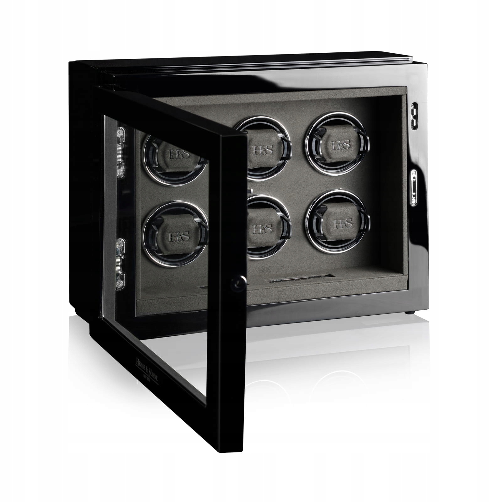 Rotomat Heisse und Sohne Watch Master 6 Černý Lak Akce