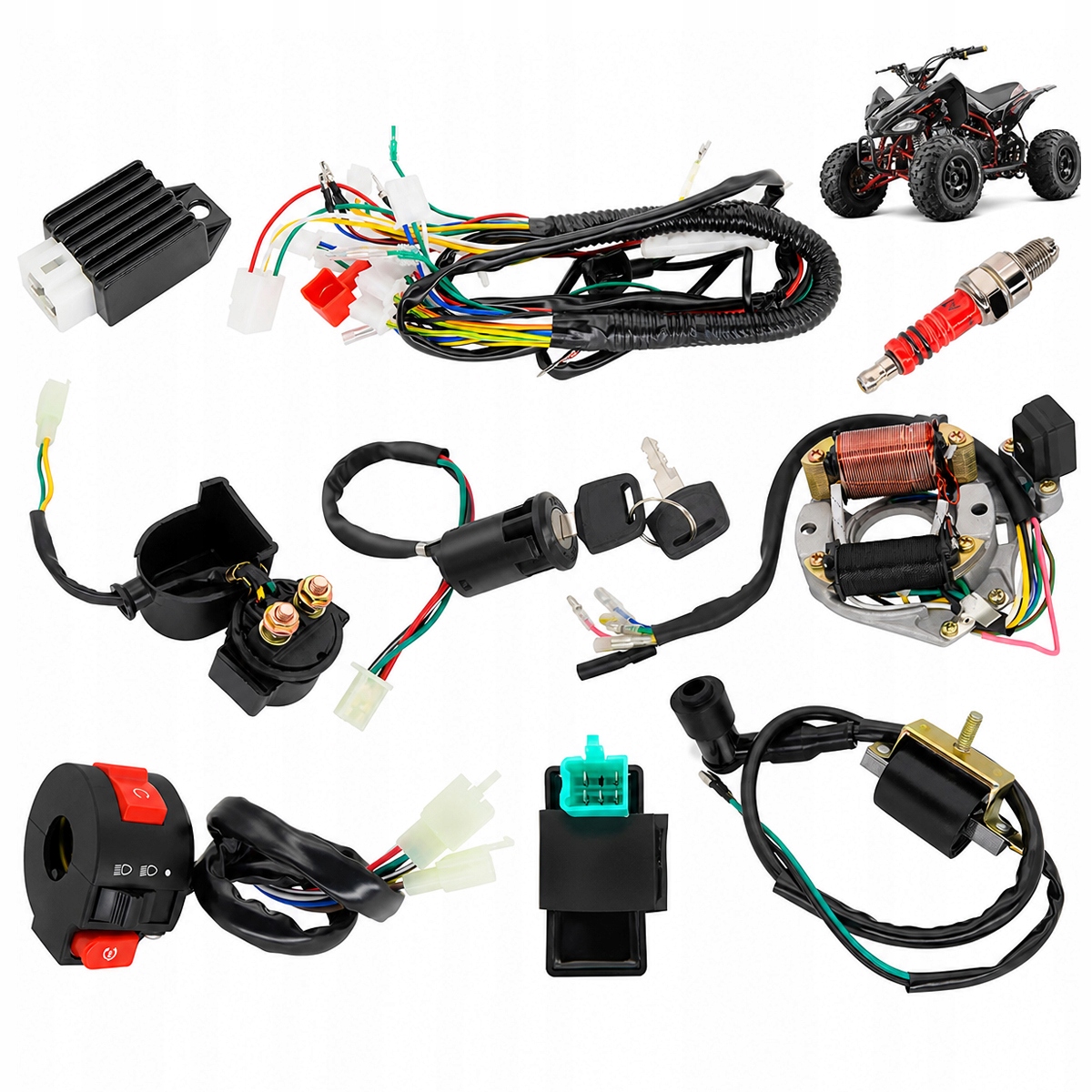 Instalacja Elektryczna Quad Atv 50 70 110 125 Wiązka Moduł Cewka Nowy