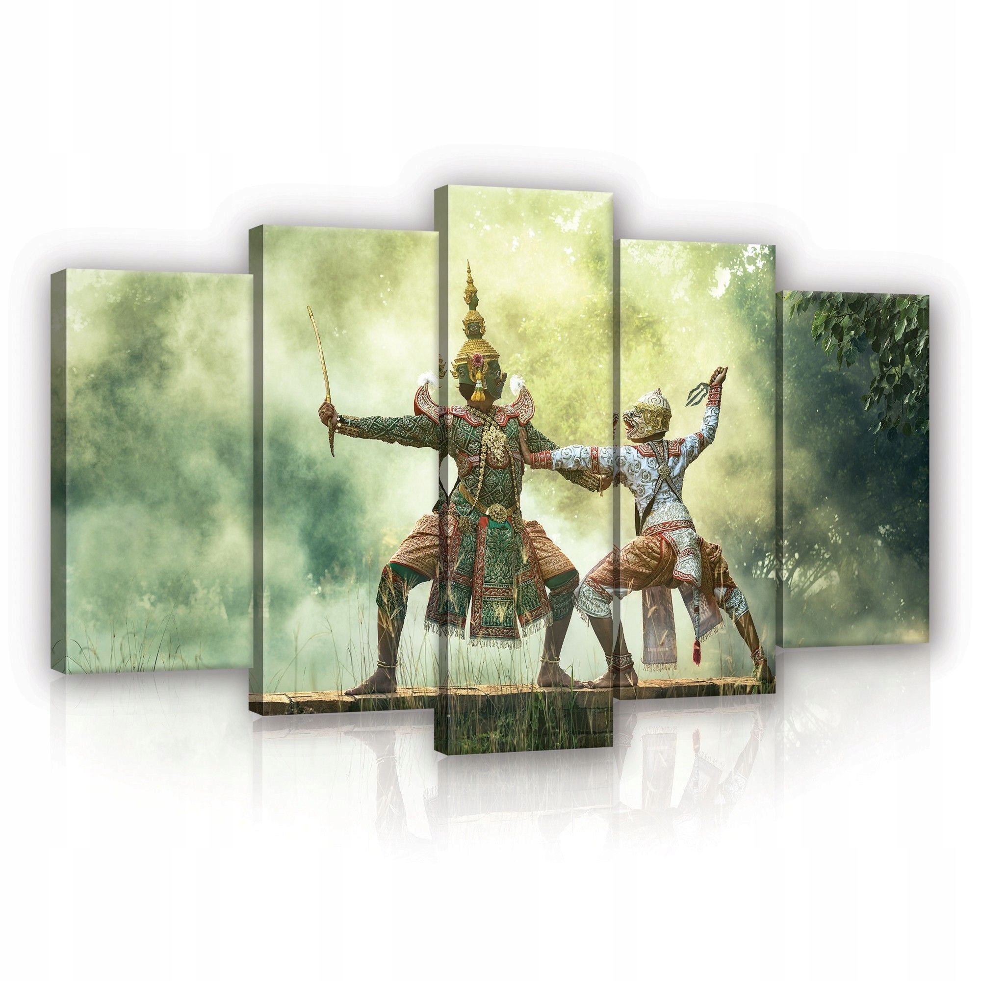 Obraz 100x60 Tradiční tanec bojová umění rituál kostýmy kultura