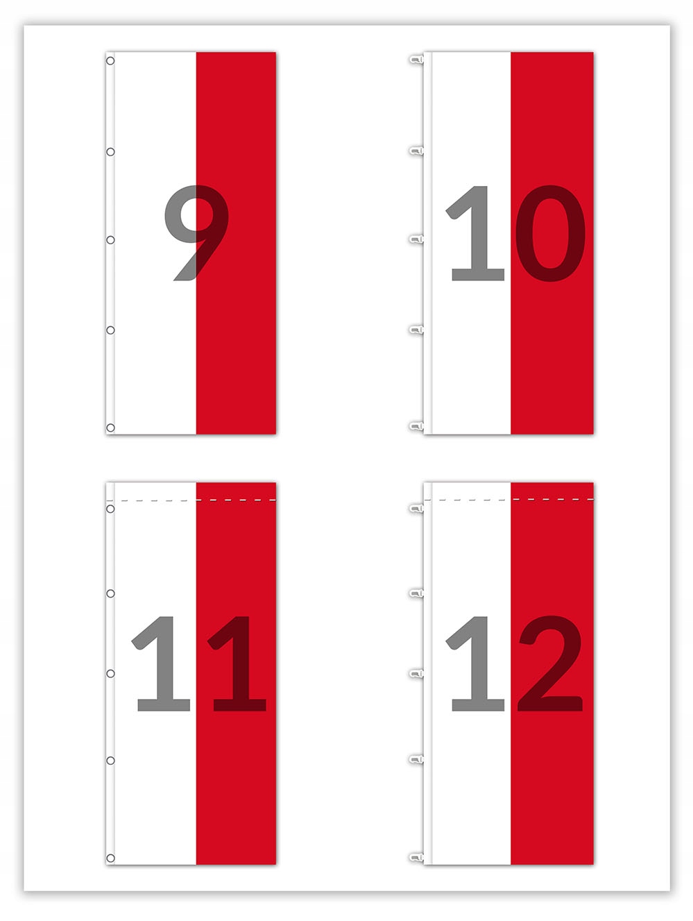 Flaga Polska MOCNA 100x250 cm Flagi Polski NA MASZT SOLIDNY MATERIAŁ Wysokość produktu 250 cm