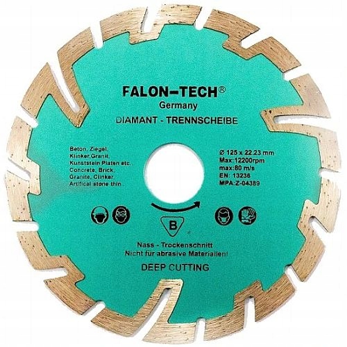 TARCZA 125 DIAMENTOWA SEGMENTOWA DO CIĘCIA BETONU