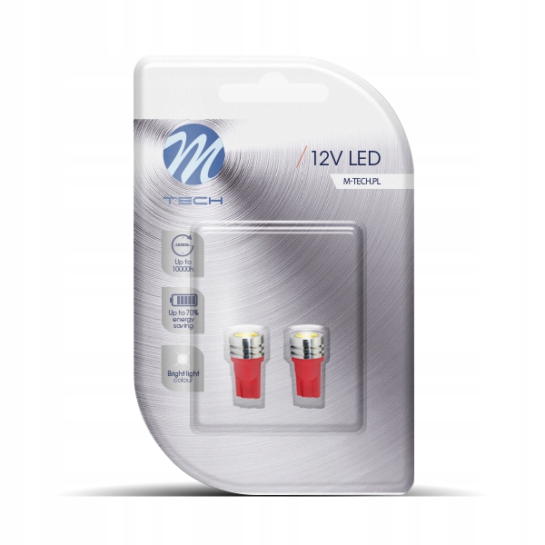 

M-Tech Hp Led 12V W5W czerwona Red High Power 015R