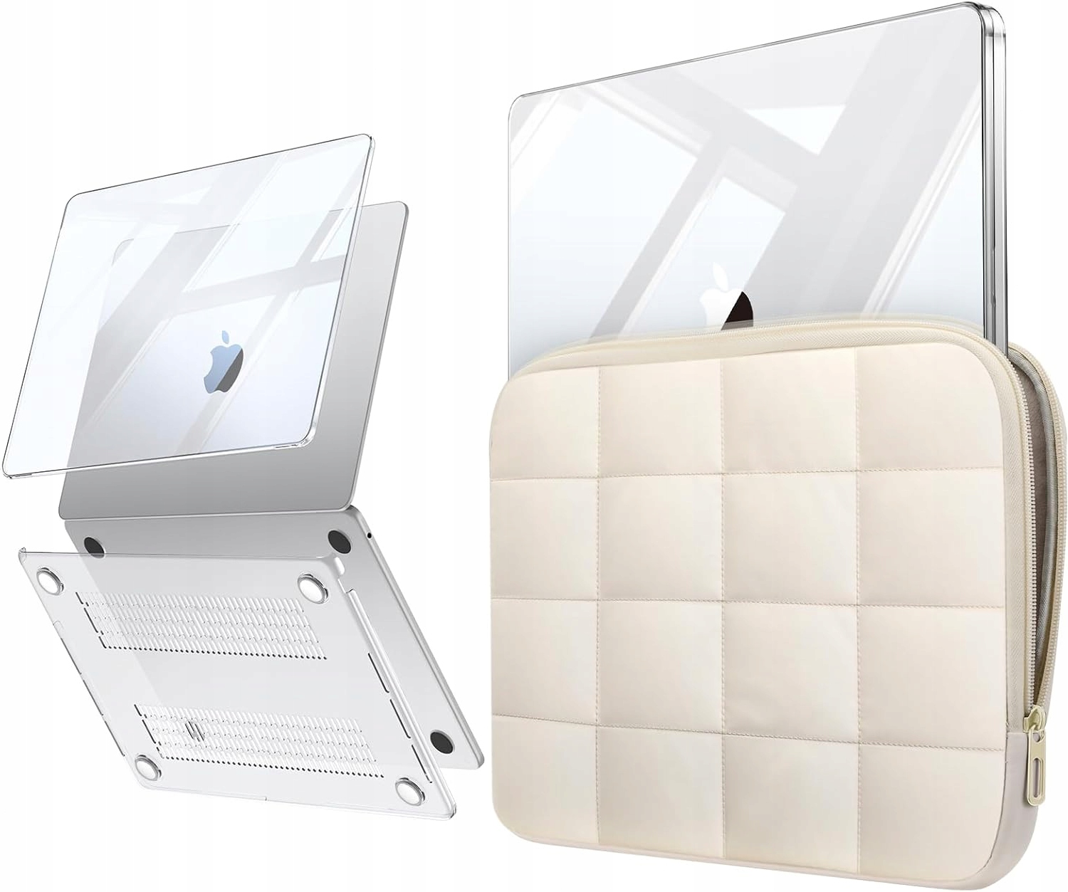 POKROWIEC NA MACBOOK AIR 13,6 OSŁONA I TORBA M2 M3 M4 BEŻOWY