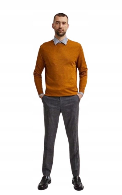 Selected Homme Pánské Kalhoty Casual Kostkované Rovné Dlouhé 50 N1B