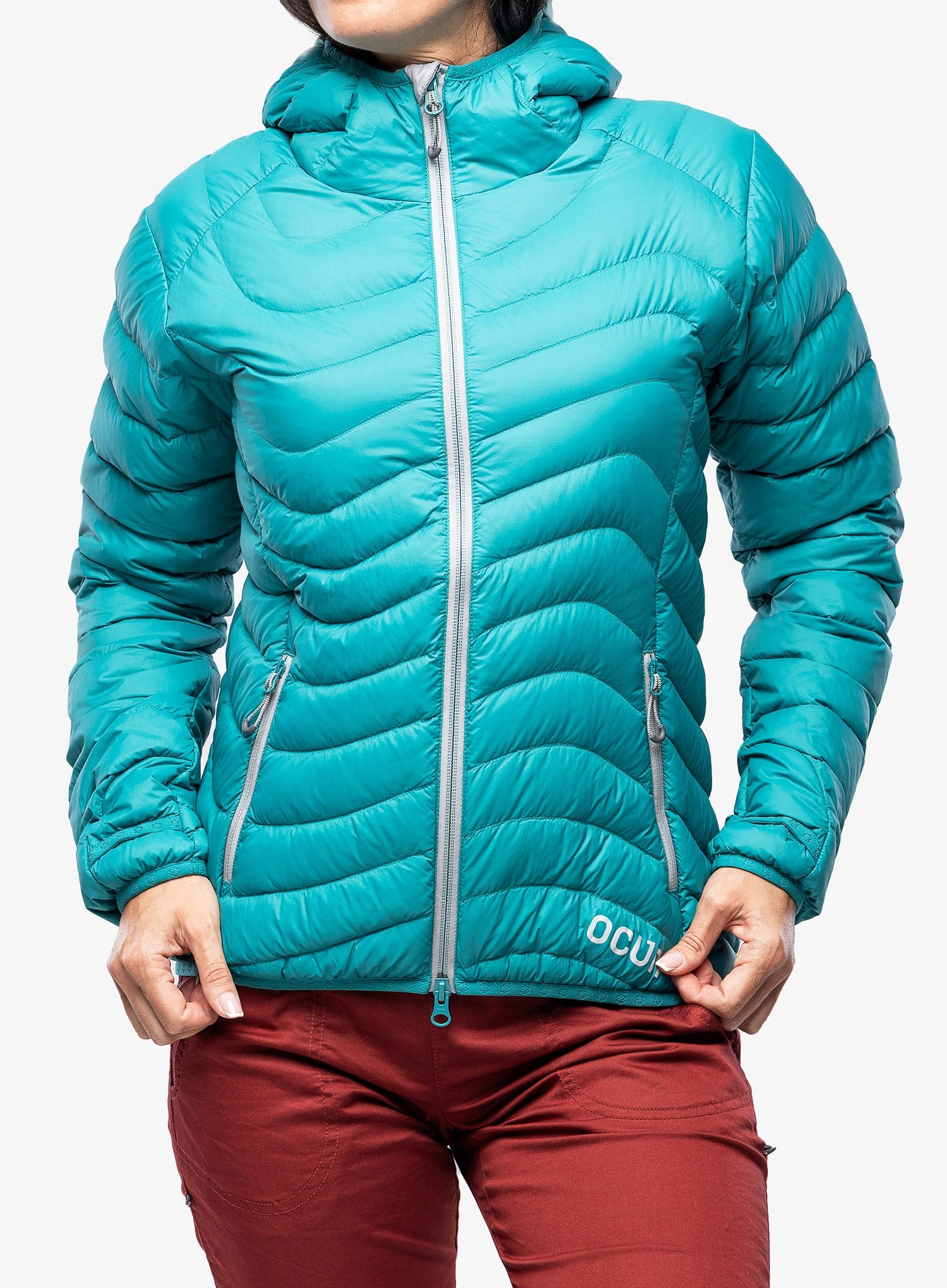 Dámská péřová bunda Ocun Tsunami Eco green fanfare/silver sconce L