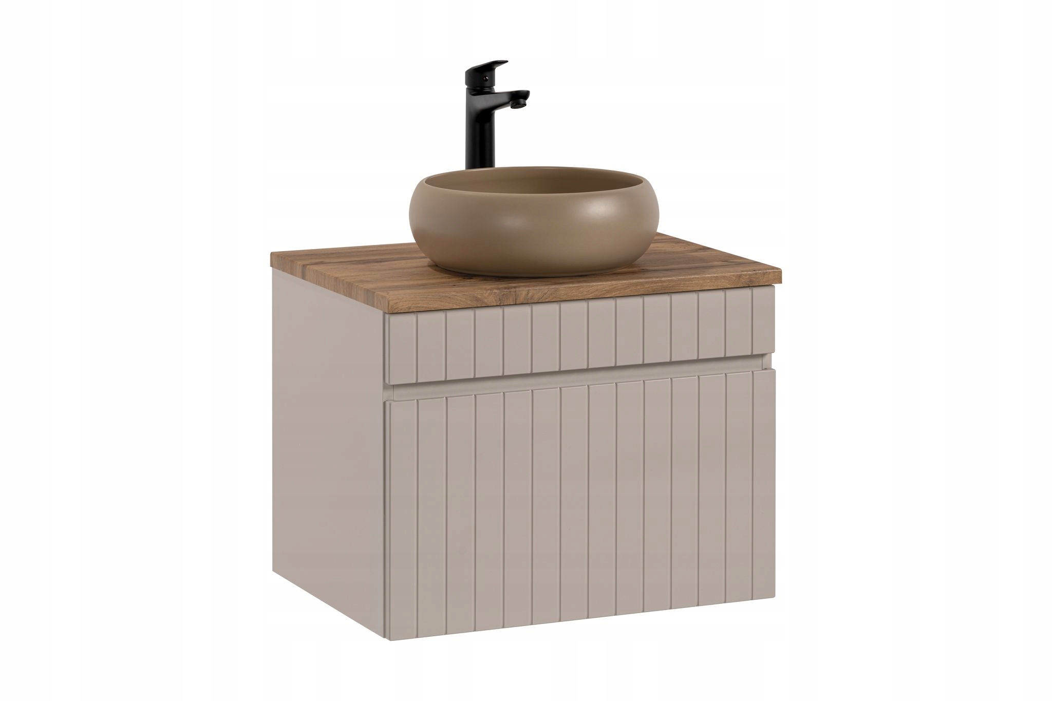 Szafka łazienkowa z umywalką blatem 60cm kaszmir