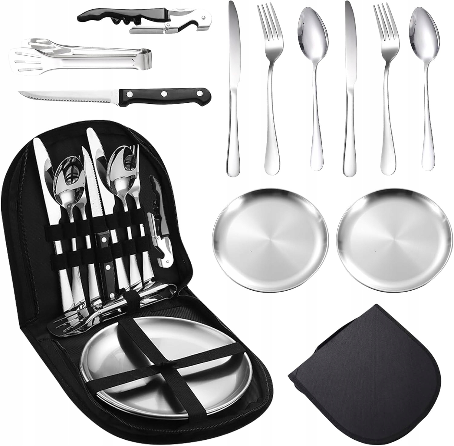 13 ks Kempingové příbory, Kuchyňská sada Kemping, Přenosná sada