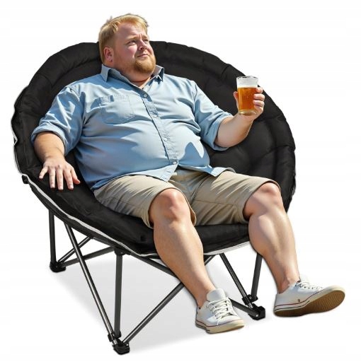 Okrúhle skladacie kreslo Ovčie polstrované mesačné kreslo Zv