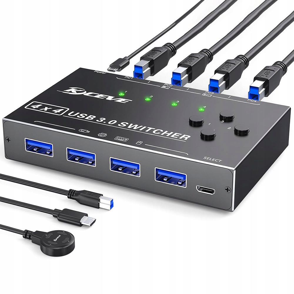 Kceve KC-KM434B USB3.0 4-in-4-Out Switch kvm zdieľanie viacerých Usb