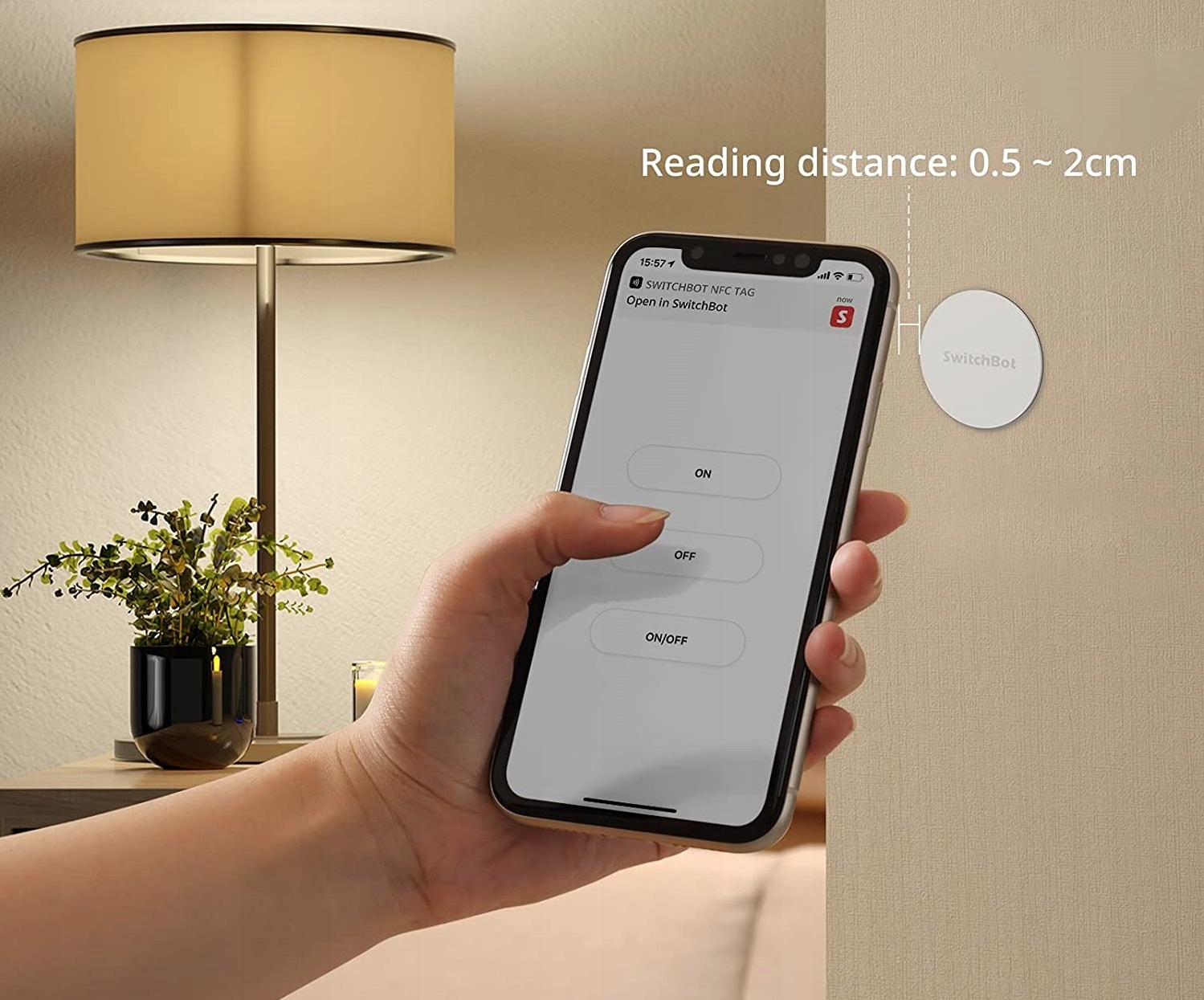 SwitchBot Tag NFC inteligentny przycisk SmartHome Kod producenta W1501000