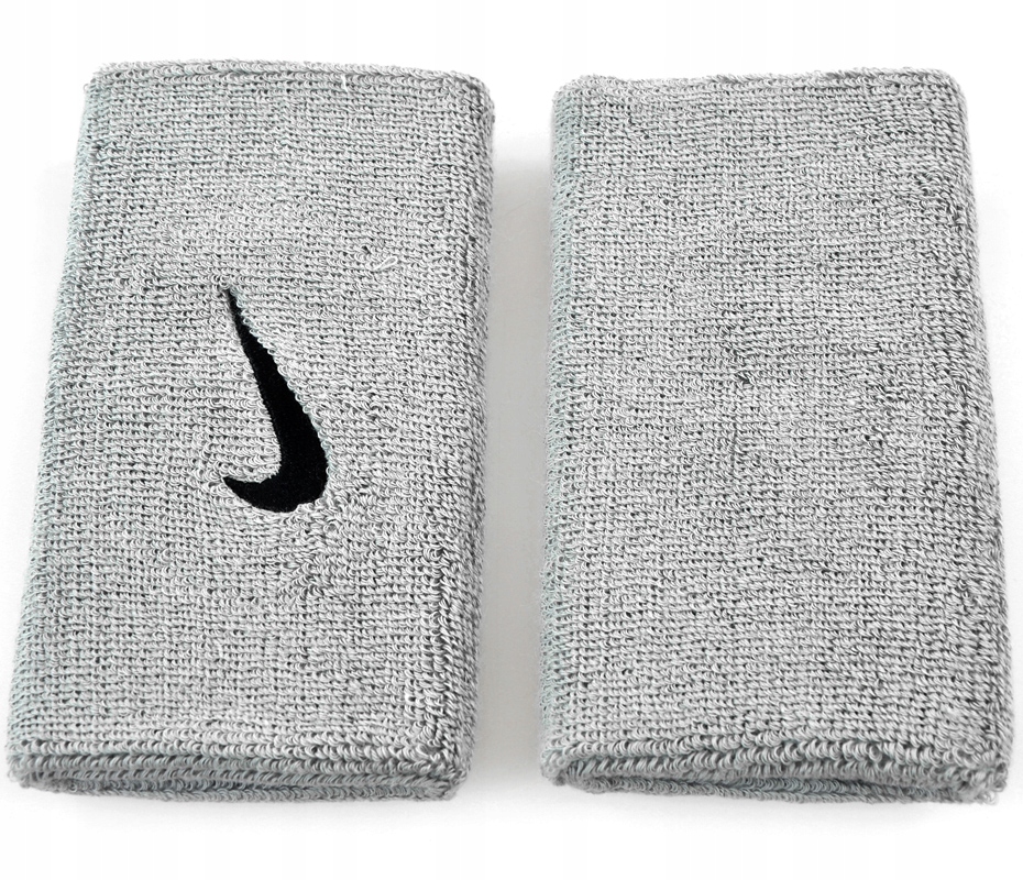 Frotka na ruku široká Nike Swoosh Doublewide šedá 2ks NN05078