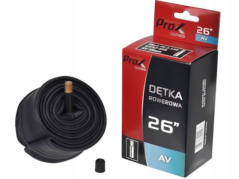

Dętka Prox 26x1,75-2,125 Av samochodowa 35mm Mtb