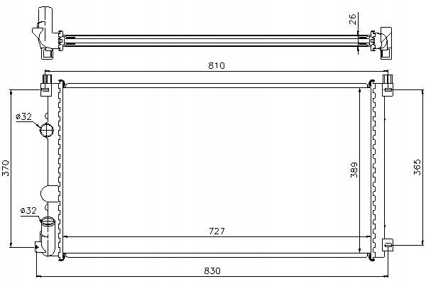 Nissens Chladič Motoru Nissan Interstar Opel Mo