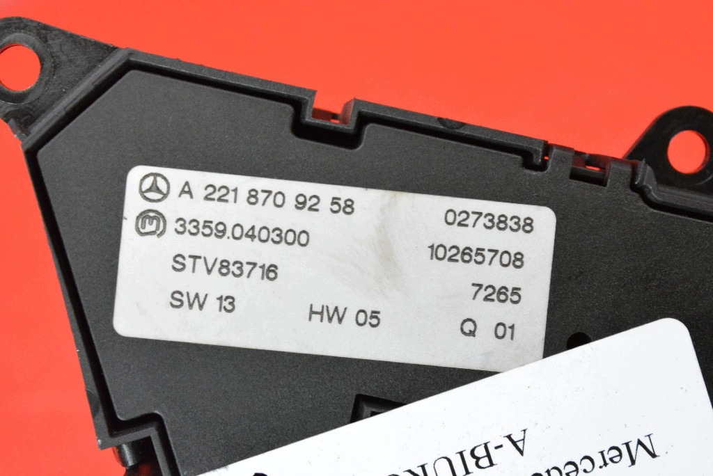 PILOT PANEL control seat left front A2218709258 MERCEDES S-KLASA W221