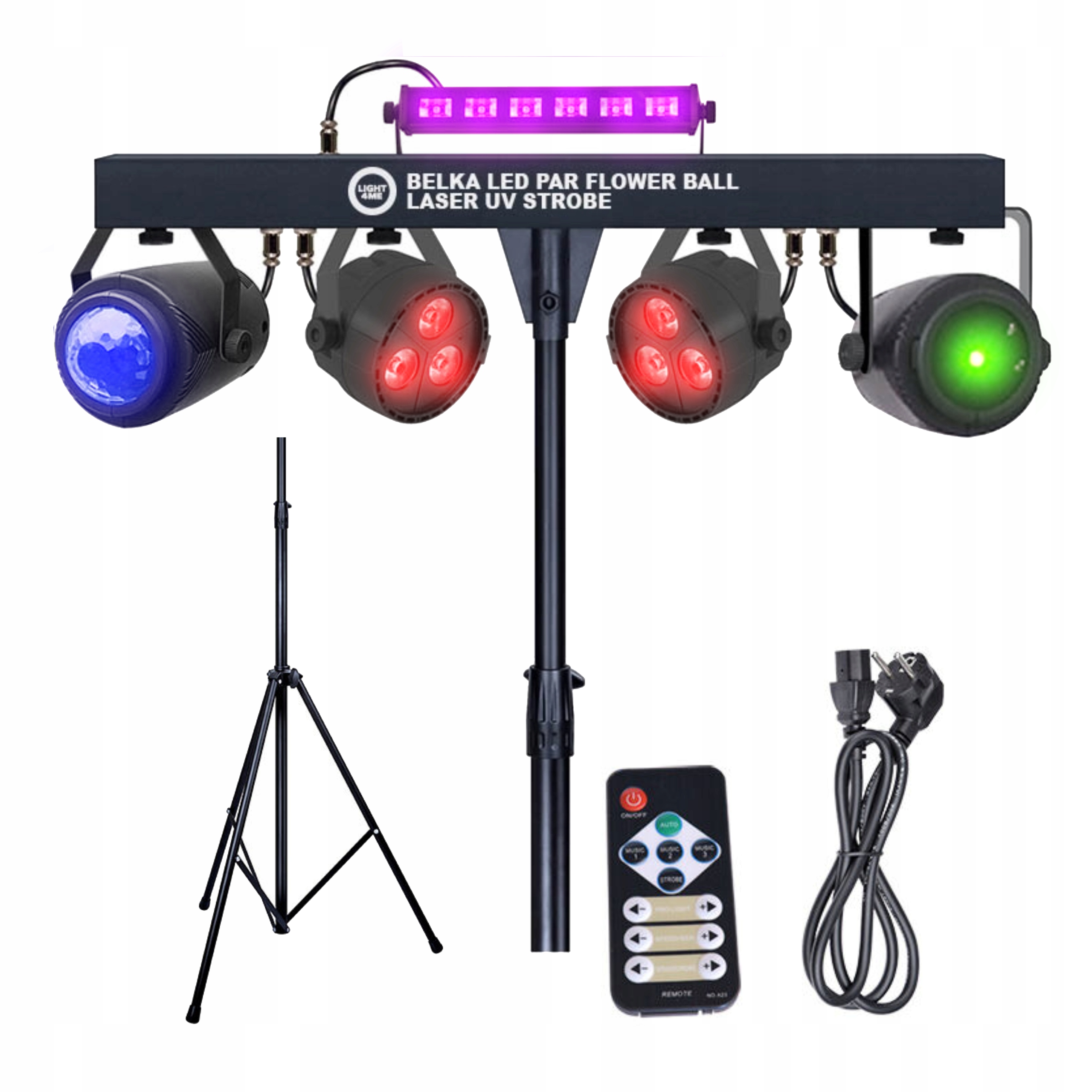 Belka Led Par Flower Ball Laser Uv Strobe Multiefekt Oświetlenie LIGHT4ME