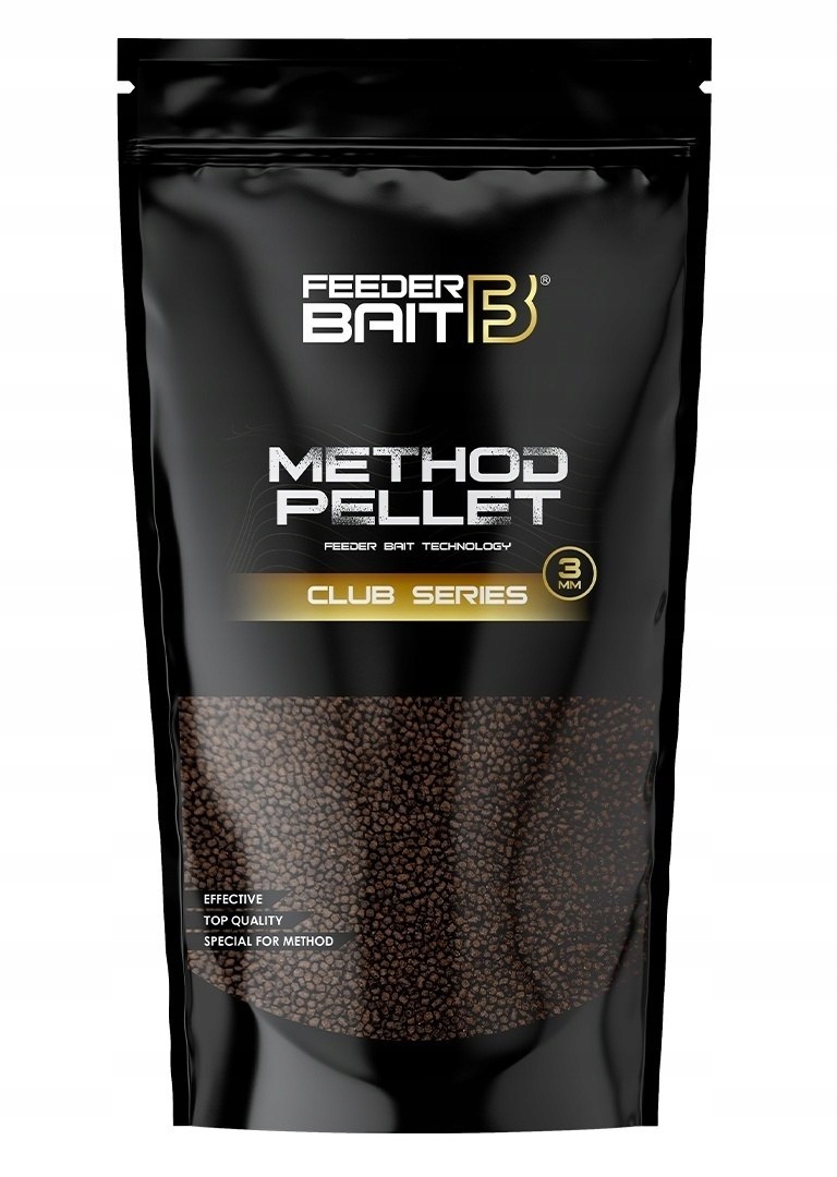 Pellet Feeder Bait Method Pellet Club Series 3mm 800g Ciemny