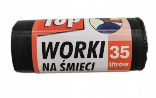 

Top worki na śmieci mocne czarne 35 L 15 szt