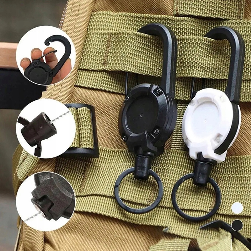 Retractable Wire Rope Tactical Keychain Hook Model ads234