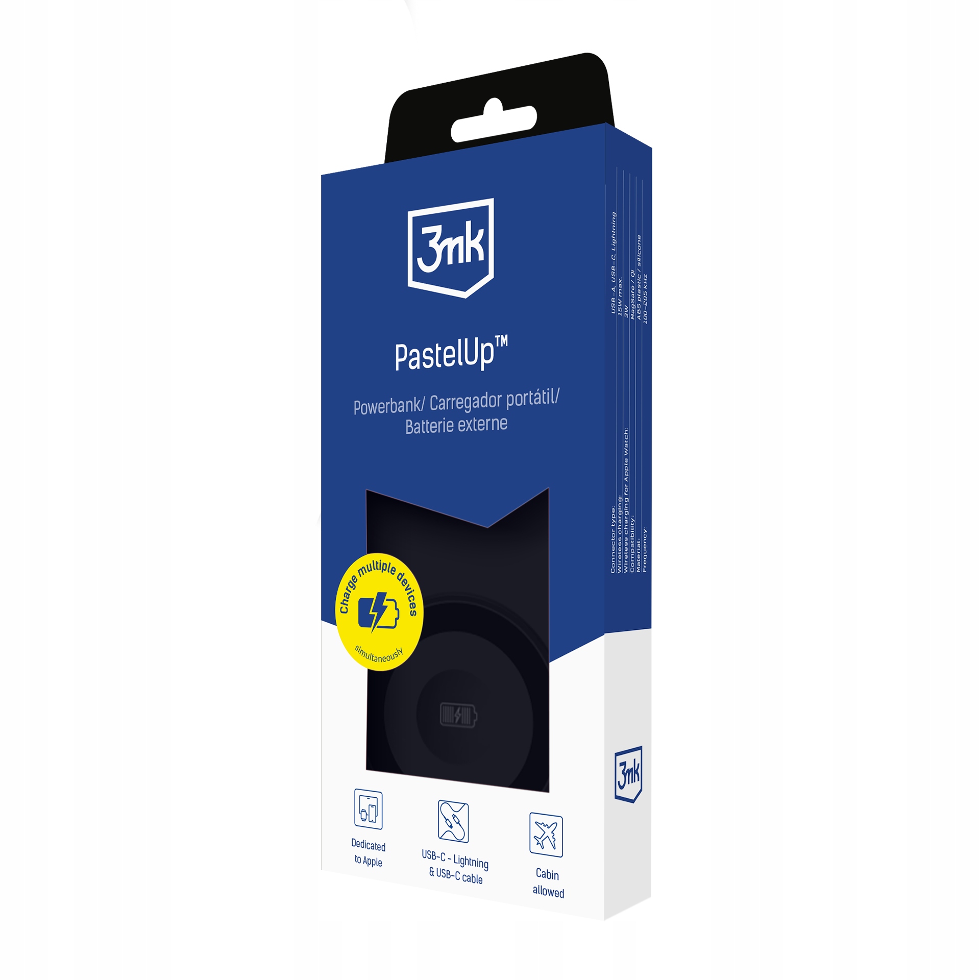 Accessories 3mk PastelUp 10,000mAh 22.5W Usb 1A1C-Black