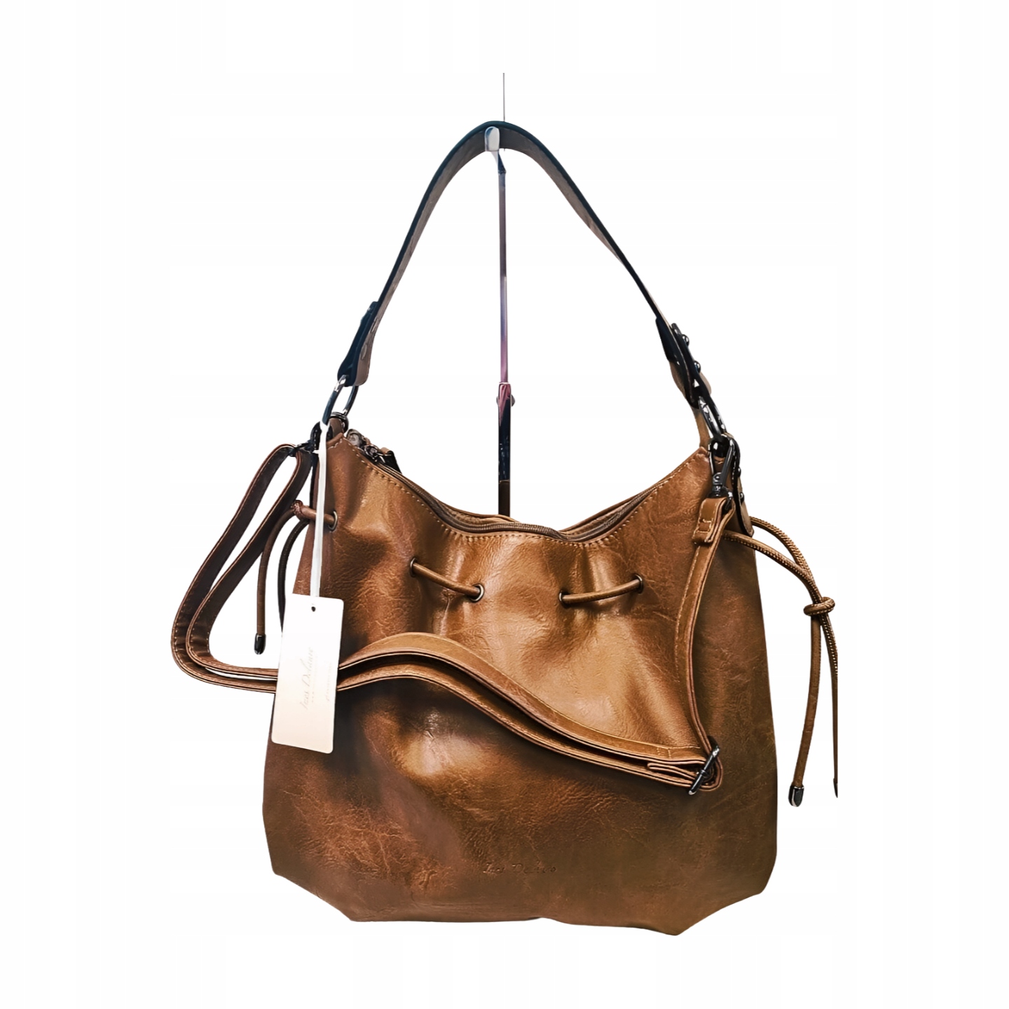 Ines Delaure shopper kabelka přes rameno taupe