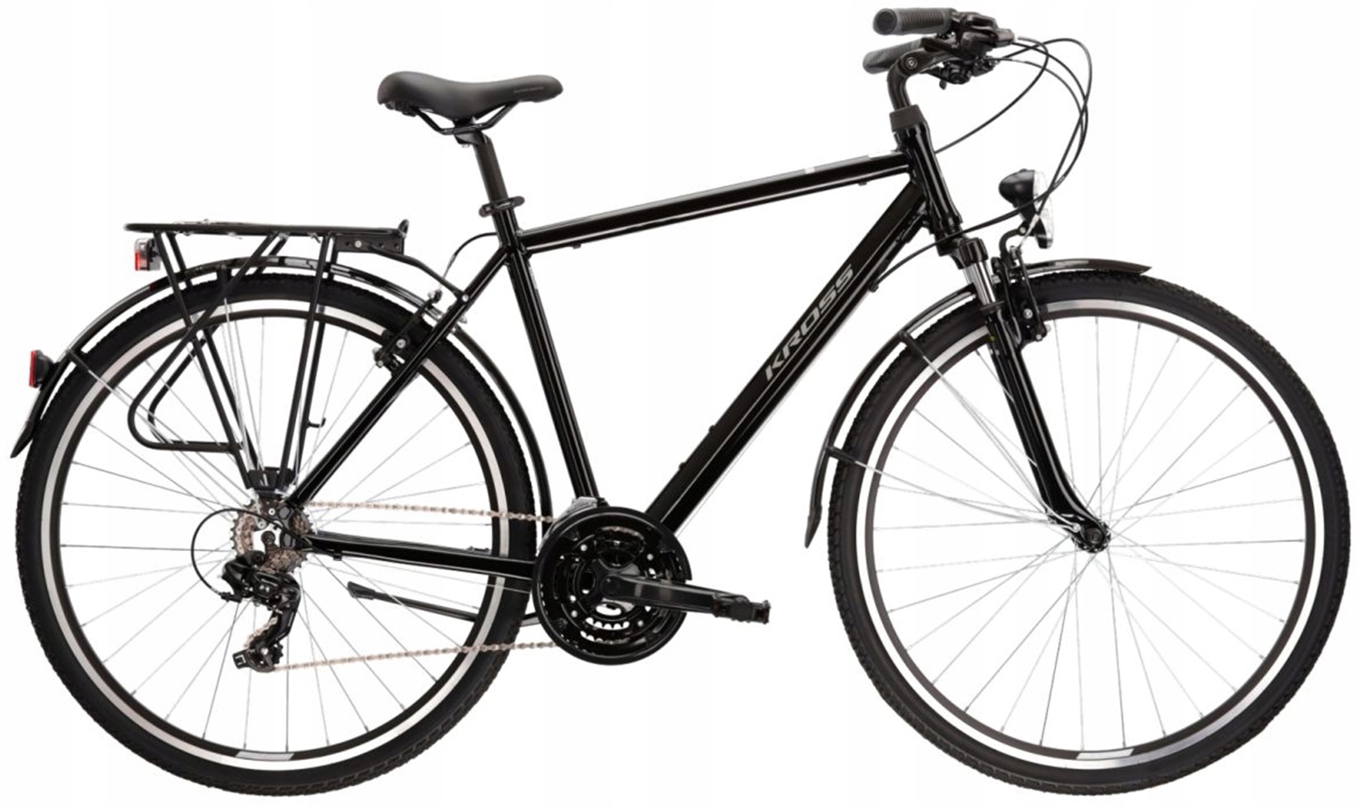 Rower 28 Kross Trans 1.0 Czarny Shimano Trekking Męski