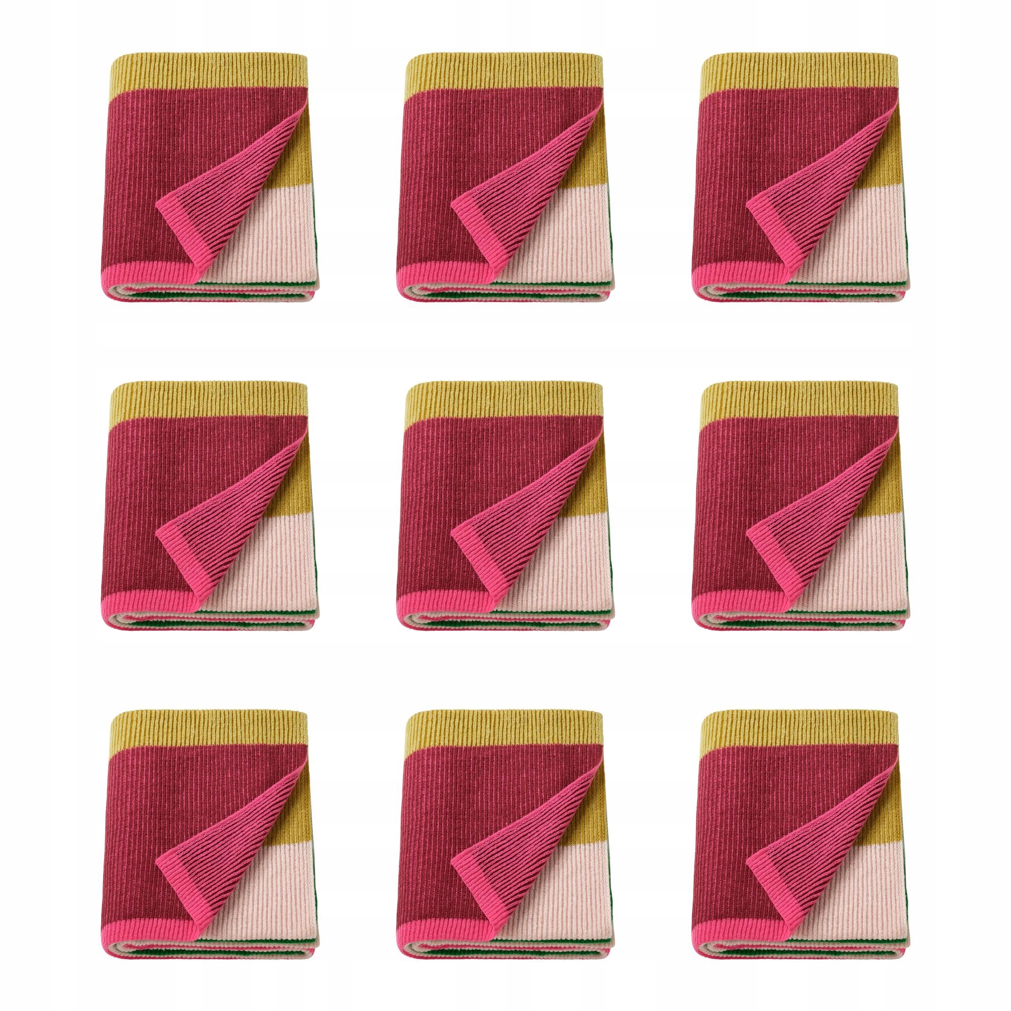 9 ks Vícebarevný pléd 130 x 170 cm, měkký a dekorativní