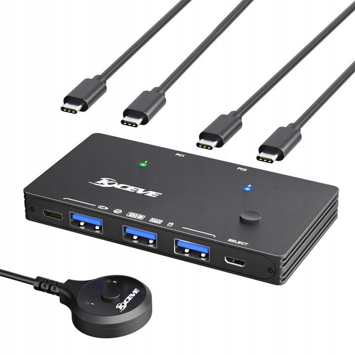 2portový Kvm přepínač Hdmi Usb 3.0 8K při 60 Hz nebo 4K při 120 Hz L374