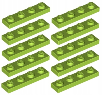 

Lego Płytka 1x4 Limonka/Lime (3710/4187743) x10