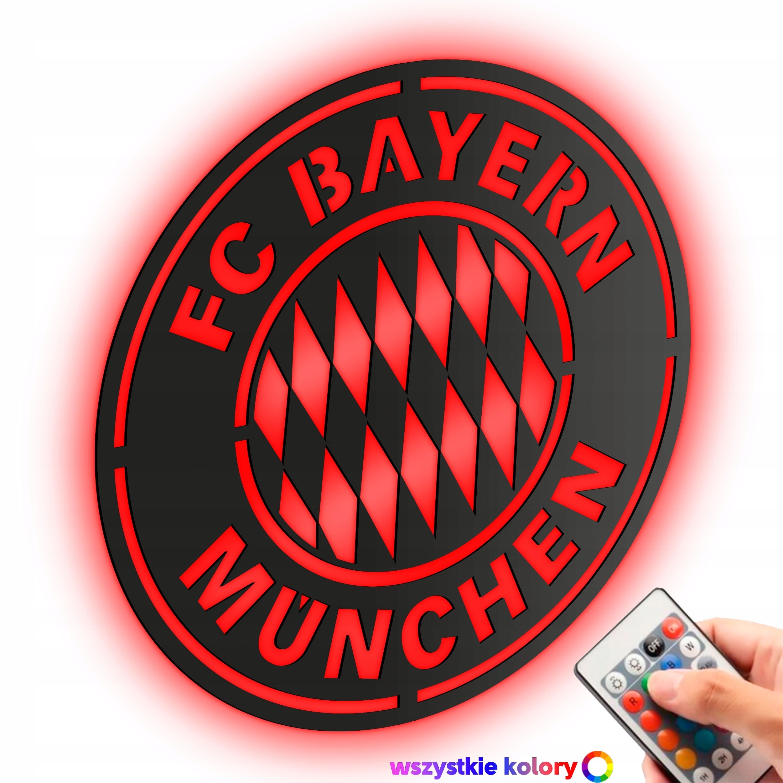 Dřevěný 3D obraz Fotbal Fc Bayern Nástěnná Dekorace Noční Lampa Led