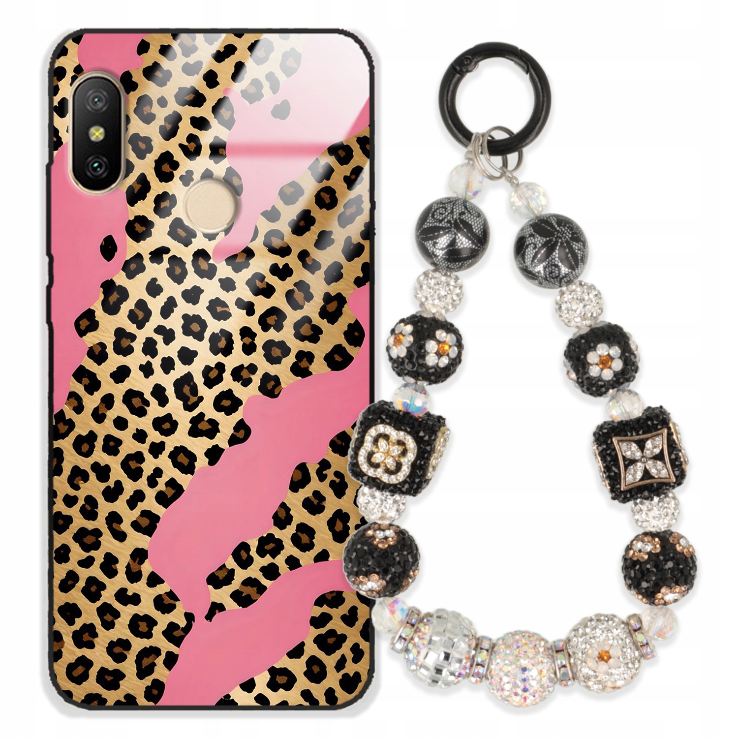 Puzdro Pre Xiaomi Mi A2 Lite Glass Kľúčenka Elegantné Premium Puzdro Wz