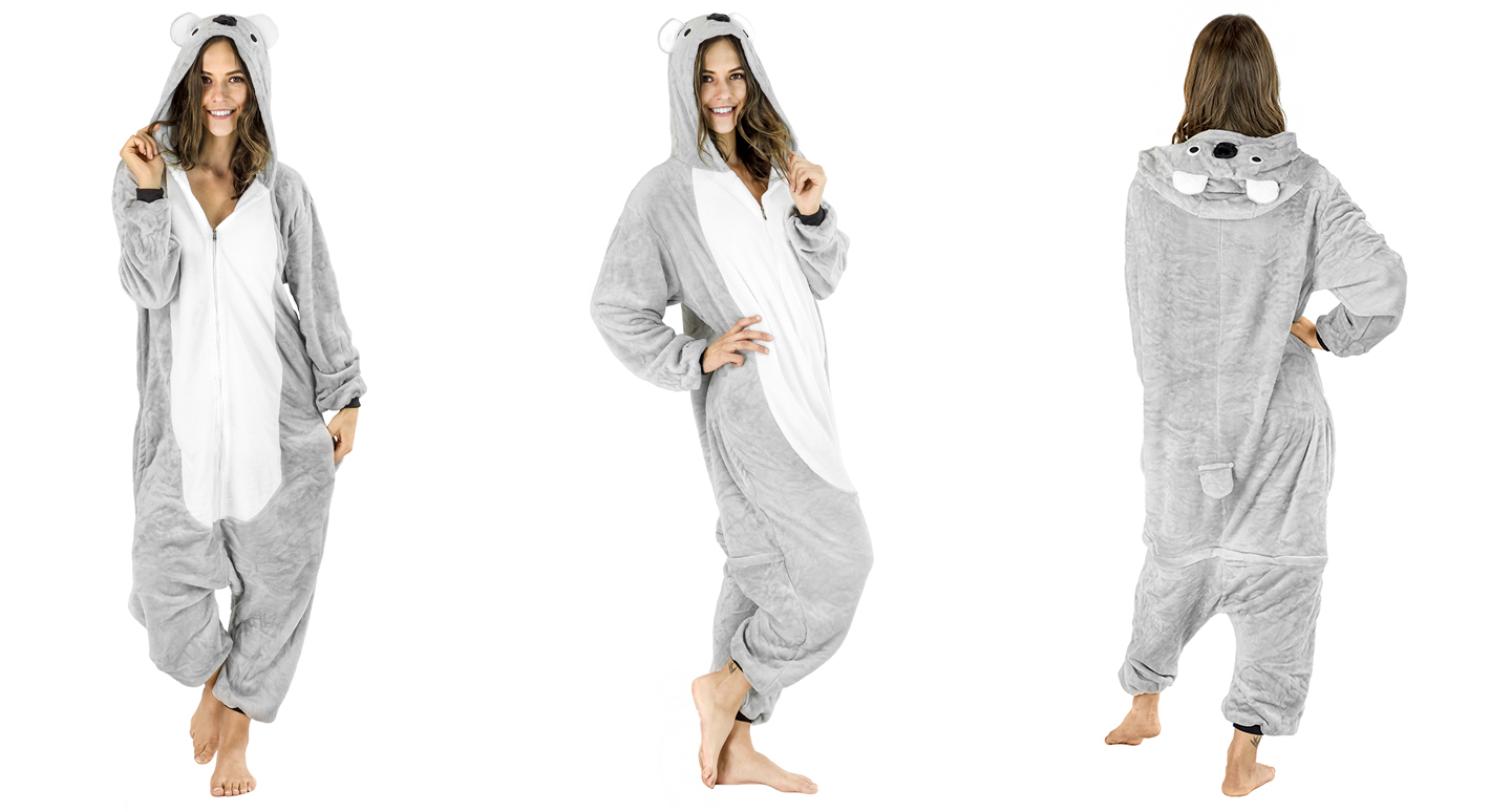 KOSTIUM ONESIE KIGURUMI PIŻAMA JEDNOCZĘŚCIOWA PLUSZOWA ZAMEK KOMBINEZON L Model KOALA