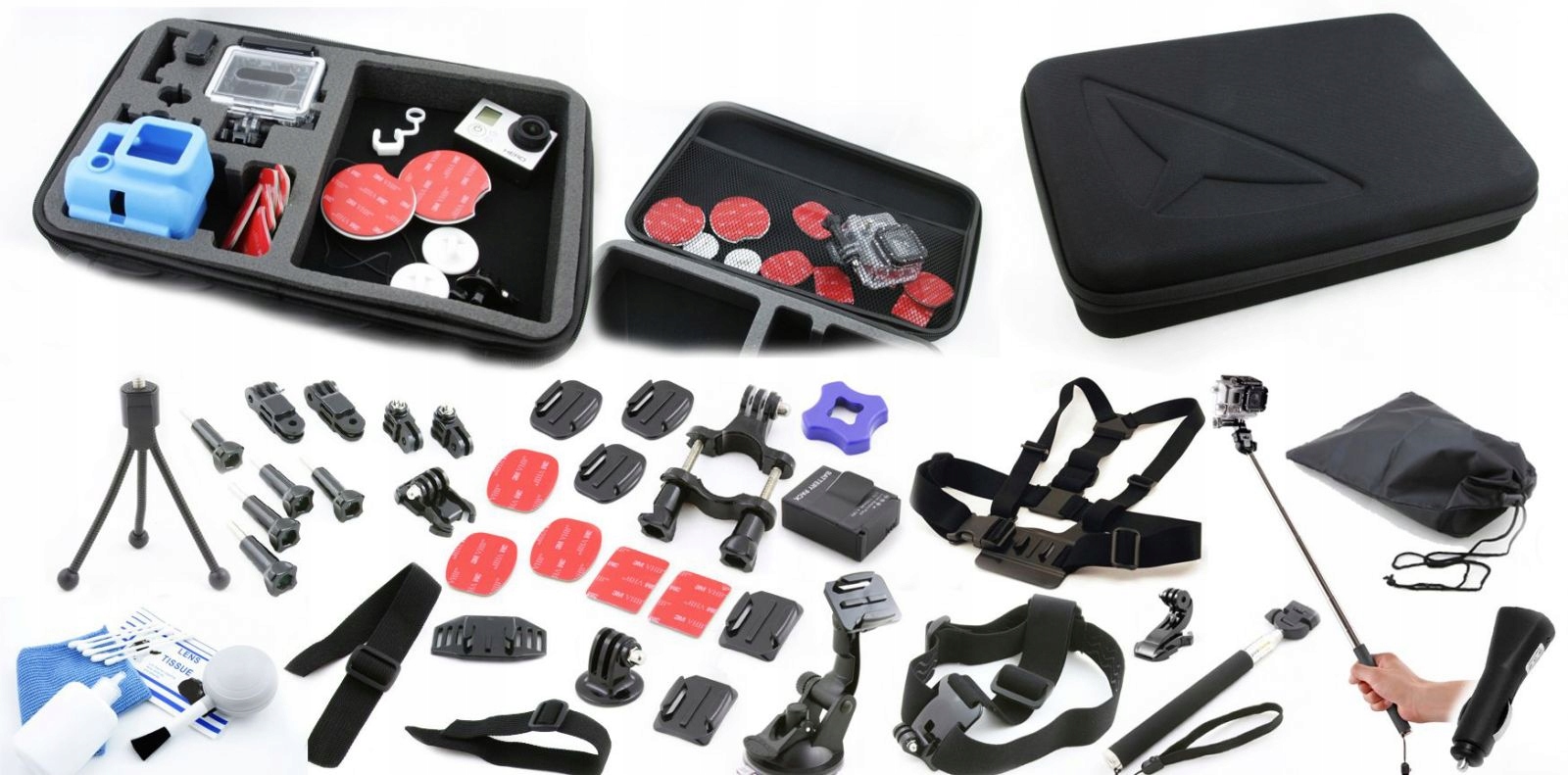 

Zestaw Head Chest Aku Ramie Walizka XXL GoPro 3+ 3