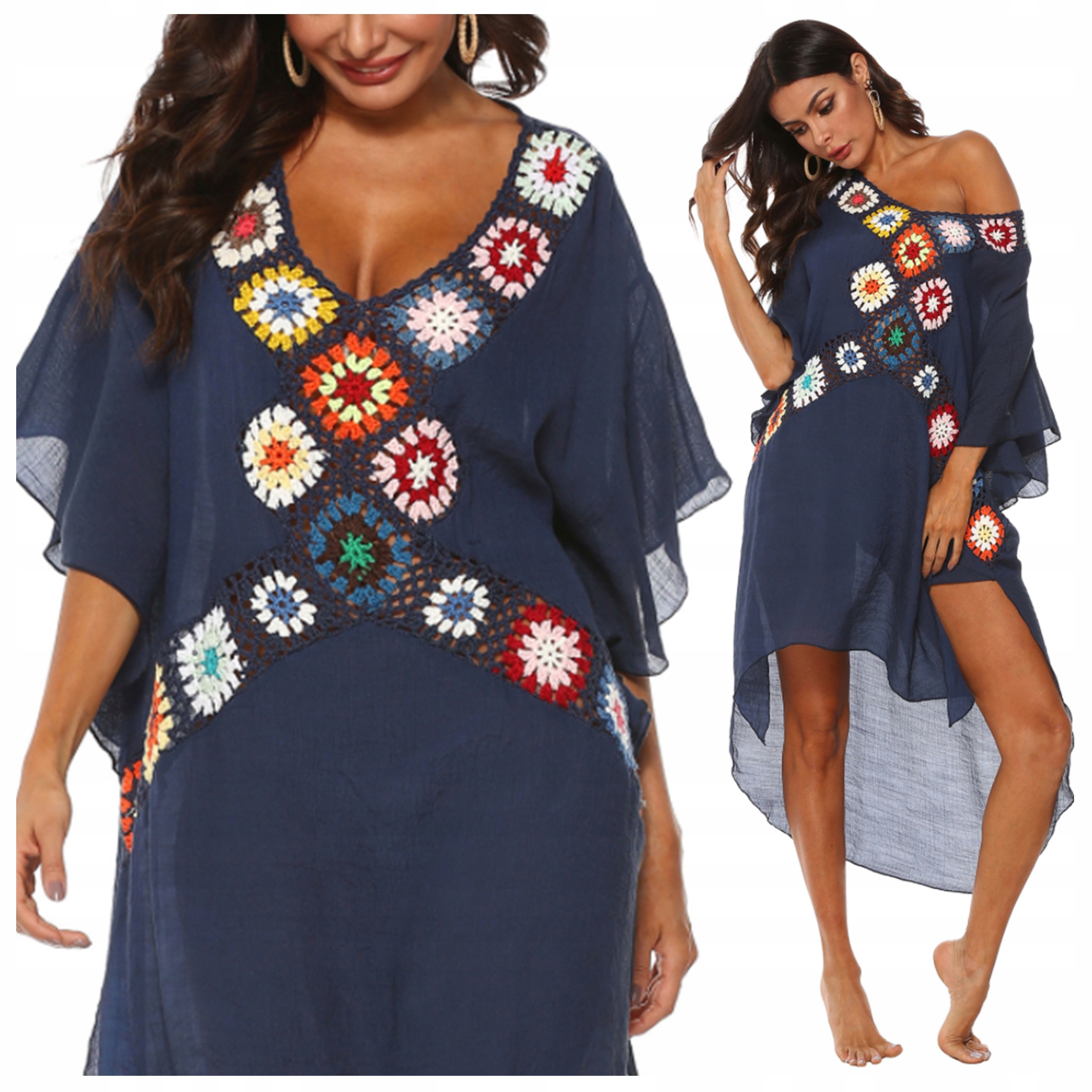 

Pareo sukienka plażowa Boho tunika beach cover