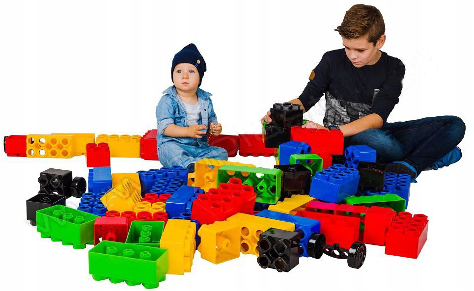 Ogromne klocki konstrukcyjne 141e CEGŁY XXL, koła Typ klocki konstrukcyjne