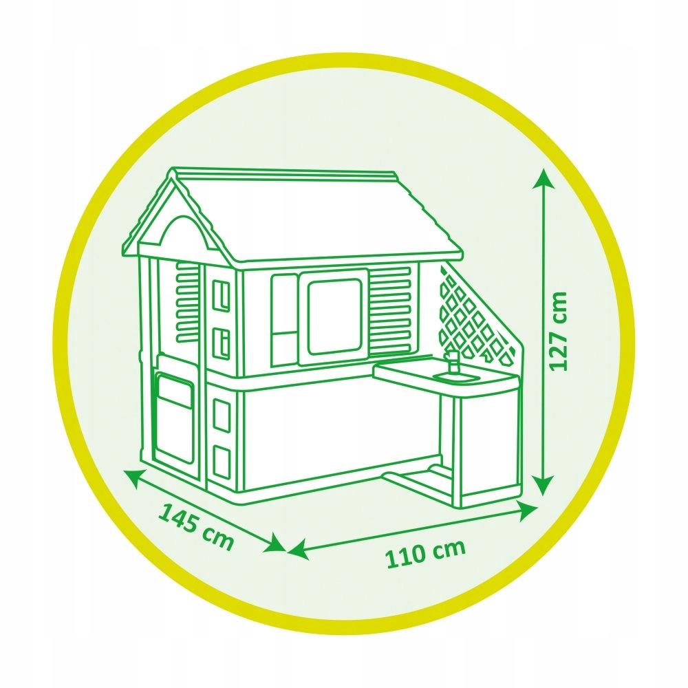 DOMEK OGRODOWY Z KUCHNIĄ PLAC ZABAW PRETTY SMOBY Wiek dziecka 2 lata +