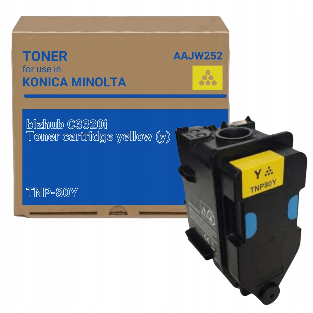 Nowy toner TNP80Y AAJW252 Yellow do Konica Minolta Bizhub C3320i