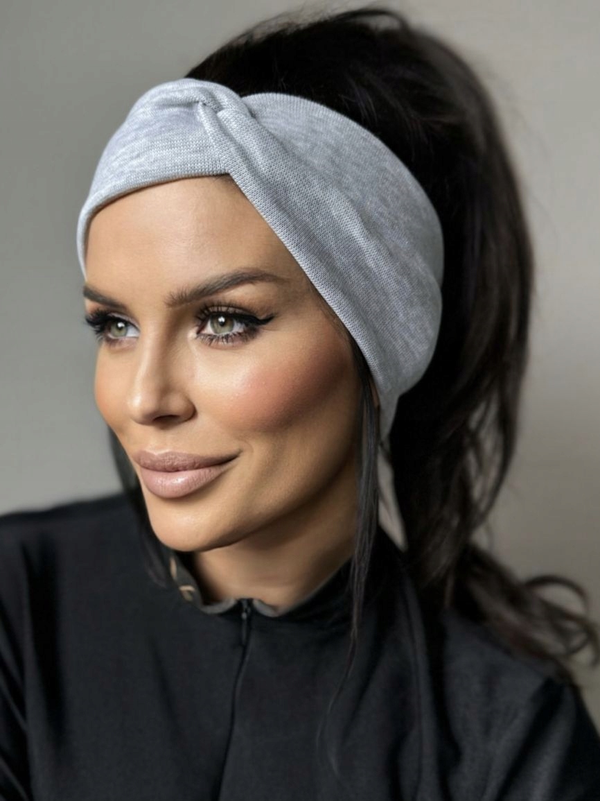 OPASKA DAMSKA NA GŁOWĘ USZY CIENKA LEKKA WYGODNA PRZEPLATANA BAWEŁNA KOLOR Rozmiar uniwersalny