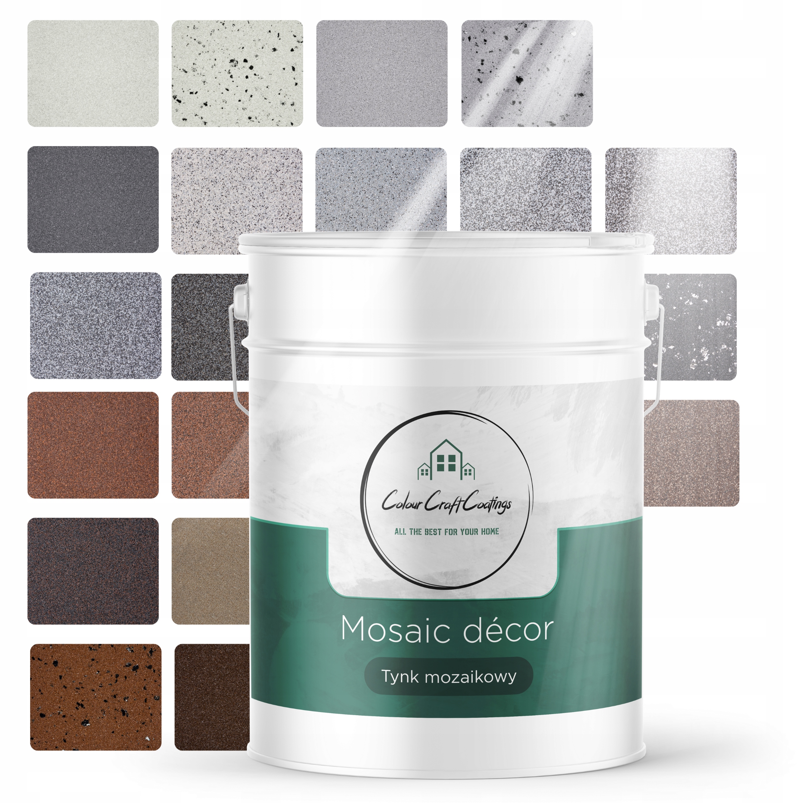 Tynk Mozaikowy 12,5KG 48 Wzorów Mika Na Cokół Elewację Odporny Uv Mróz