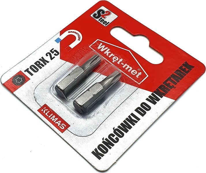 Końcówki do wkrętarek bity torx TX 25 KLIMAS 2szt. Kod producenta TX-25S2