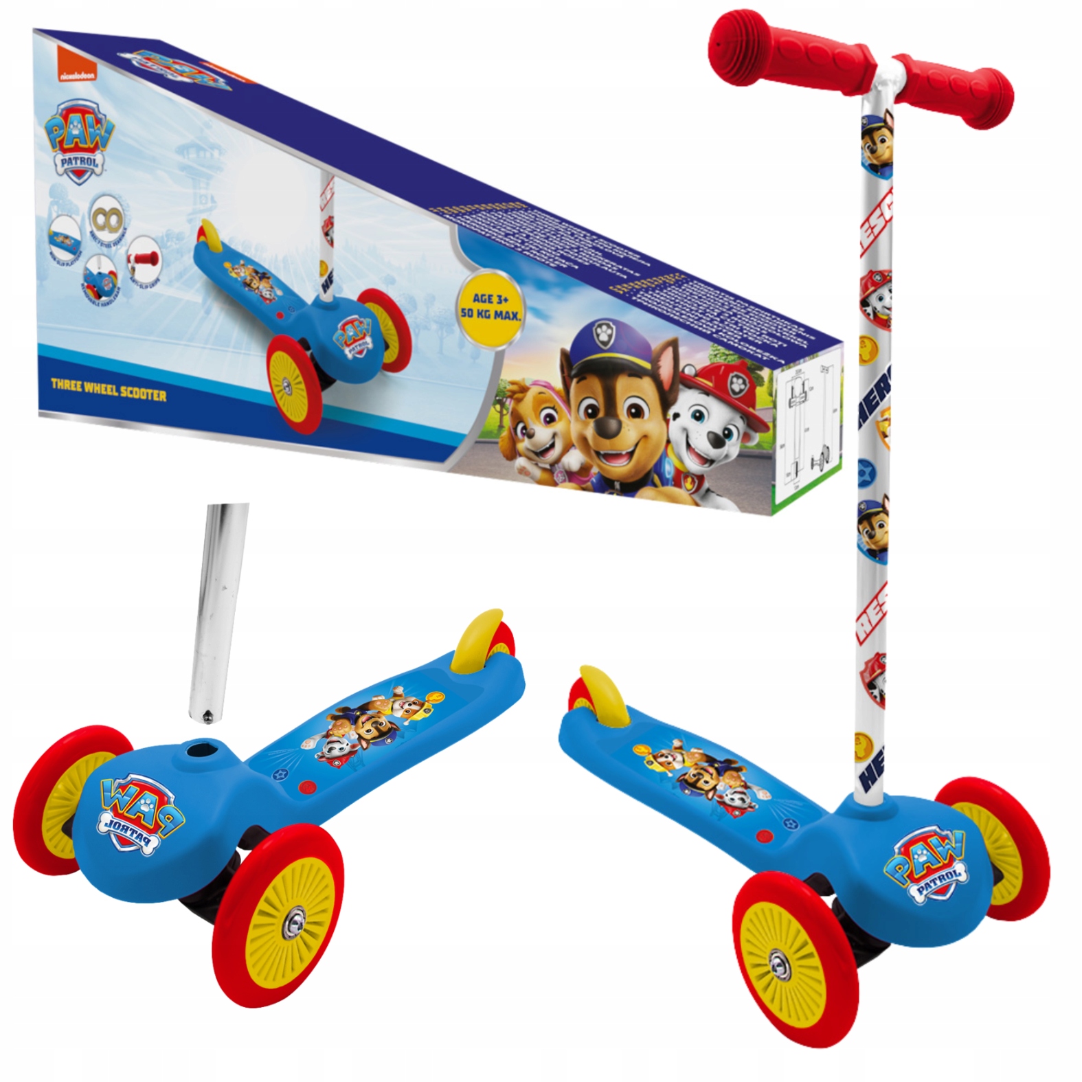 Hulajnoga 3-KOŁOWA Balansowa Psi Patrol Chase dla dzieci
