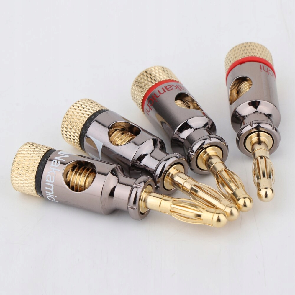 WTYKI GŁOŚNIKOWE BANANOWE GNIAZDO NAKAMICHI BI-AMP BI-WIRE 2szt Marka Nakamichi