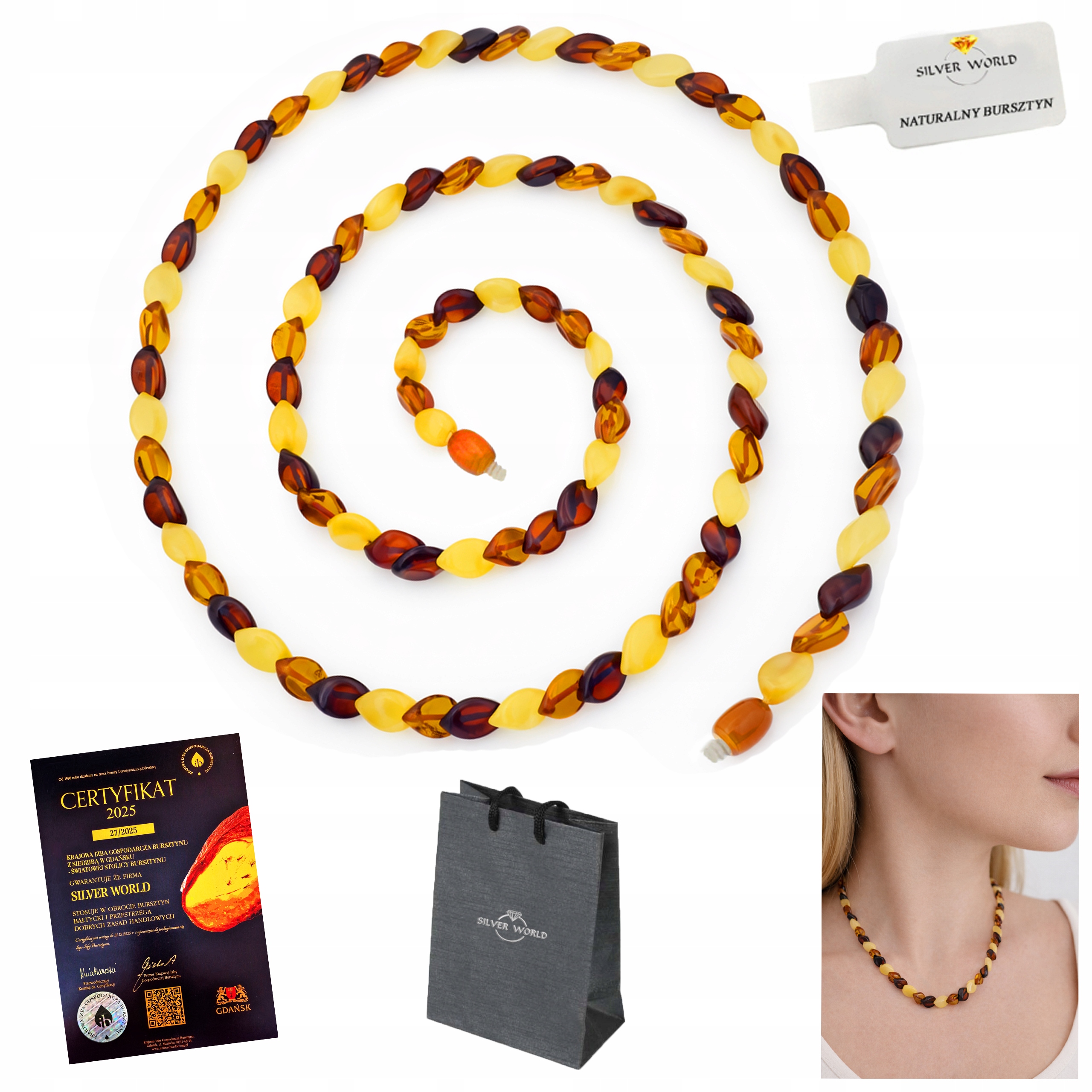 Korálový Přírodní Náhrdelník Baltský Jantar Jako Dárek Dárek